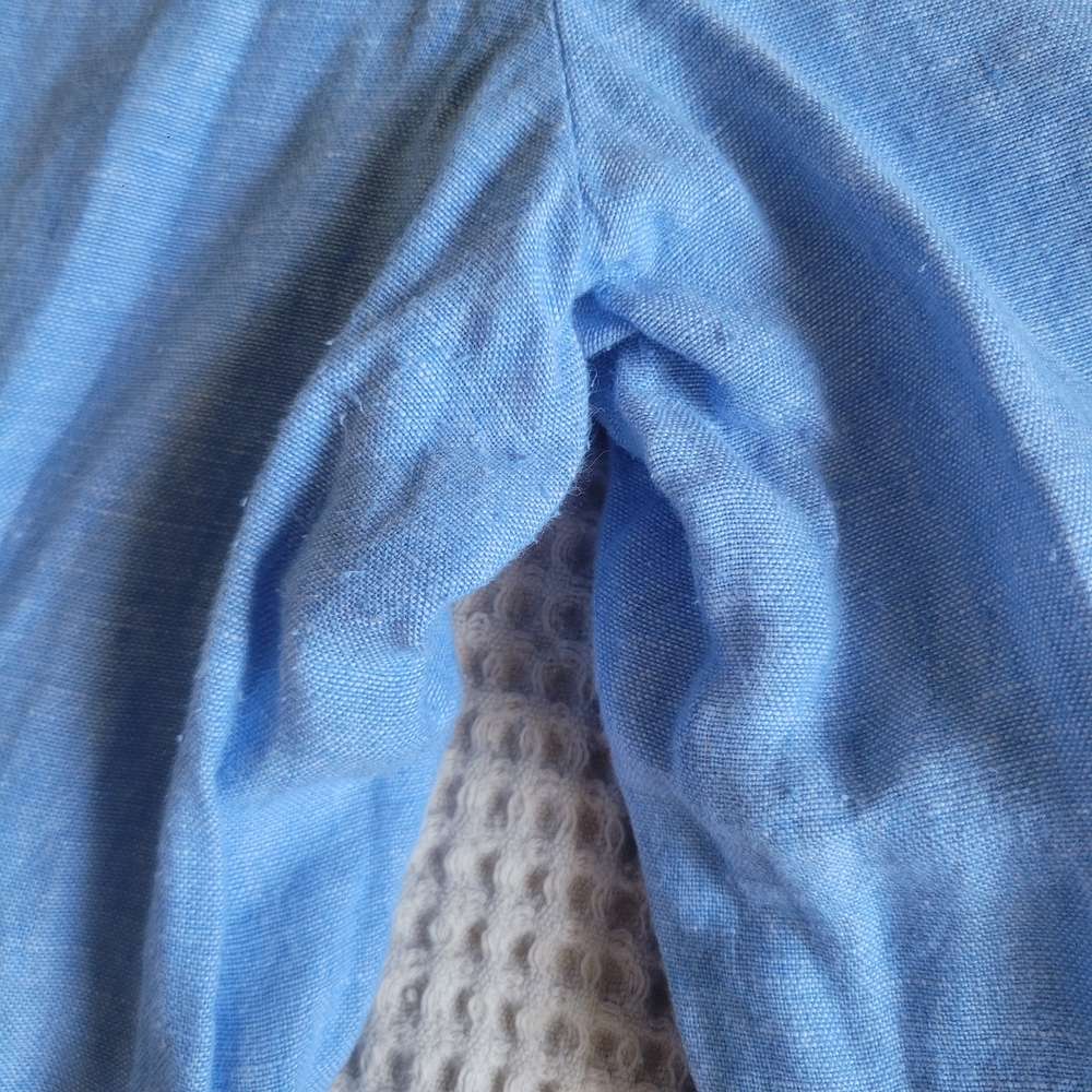 Talbots 100% Linen Sky Blue Wide Leg Pants 2XL Petite - Picture 9 of 13